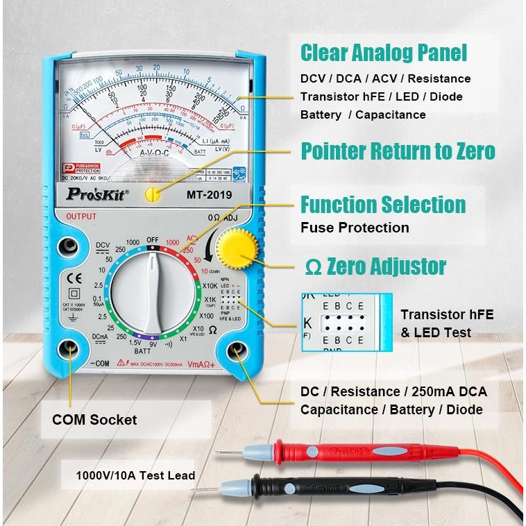 Jual Proskit Multitester Analog Protective Multifungsi MT-2019 ...