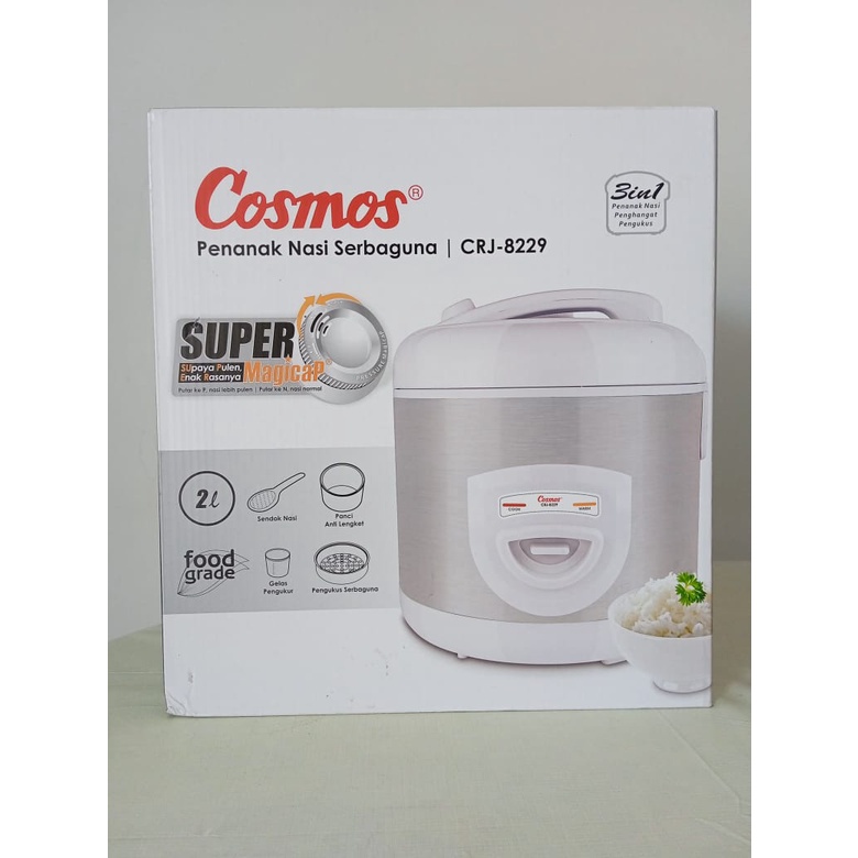 Jual COSMOS Magic Com / Rice Cooker CRJ8229 WSS (white) Shopee Indonesia