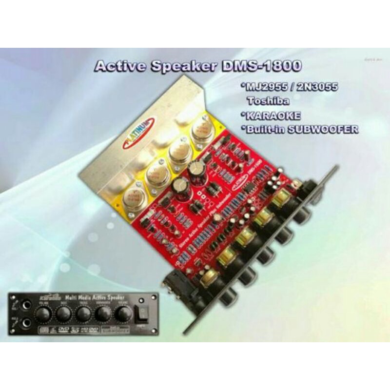 Jual KIT POWER AMPLIFIER SPEAKER AKTIF STEREO 2 MIC DMS-1800 + TR