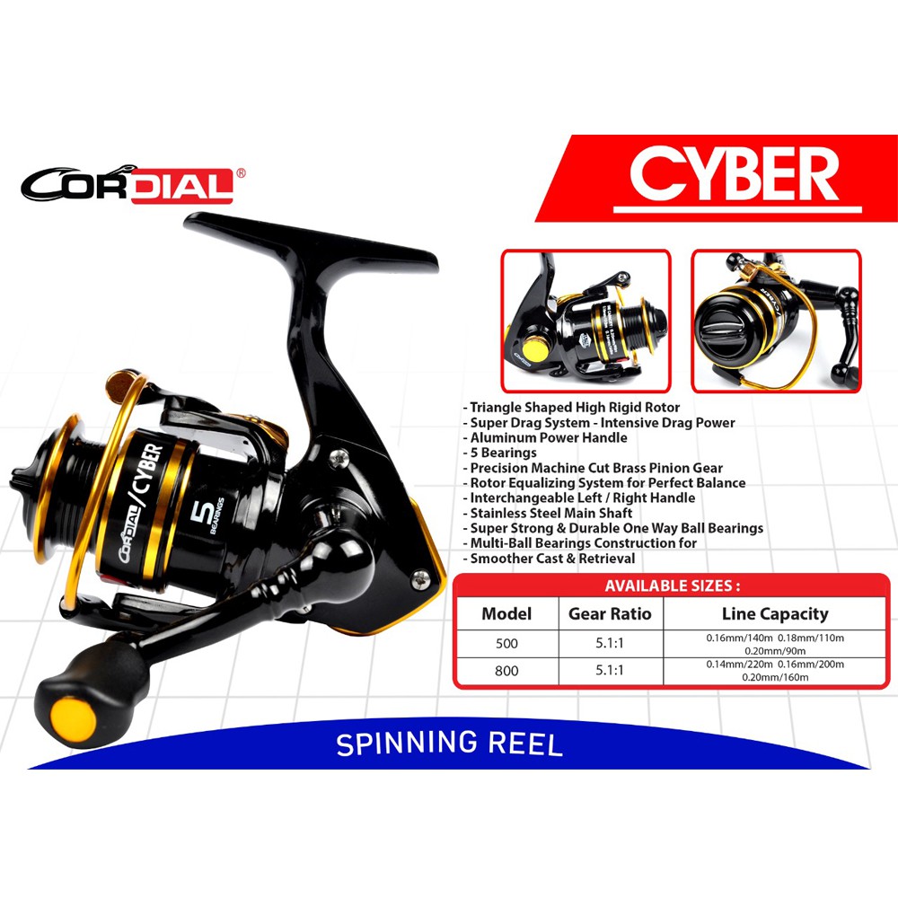 Jual Reel Ultra Light CORDIAL CYBER | Reel Mini | Reel Casting UL ...