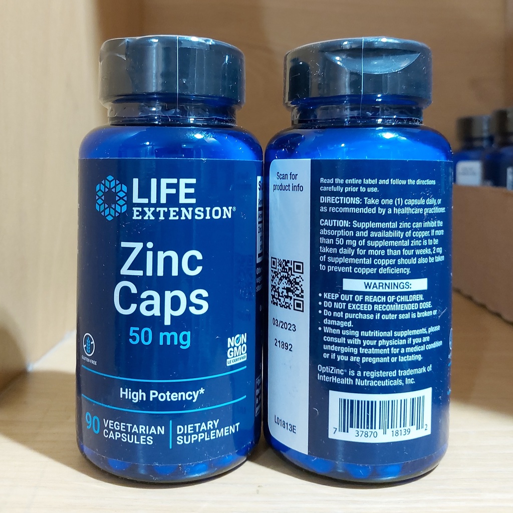 Jual Life Extension Zinc High Potency 50 mg 90 Veg Caps LE Zinc