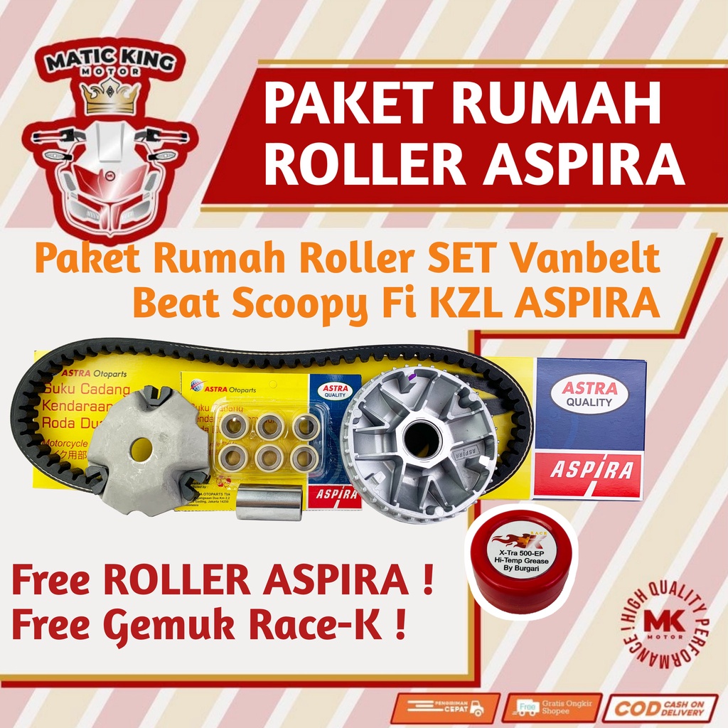 Jual Paket Rumah Roller Bosh Vanbelt Roller Honda Beat Scoopy Vario ...