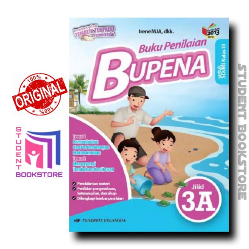 Jual Buku Penilaian Bupena 3A, 3B, 3C, 3D Kelas 3 SD Penerbit Erlangga ...
