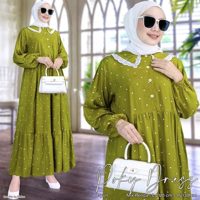 Jual MIDI DRESS GAMIS KEKINIAN // POKY DRESS FASHION WANITA MUSLIM ...