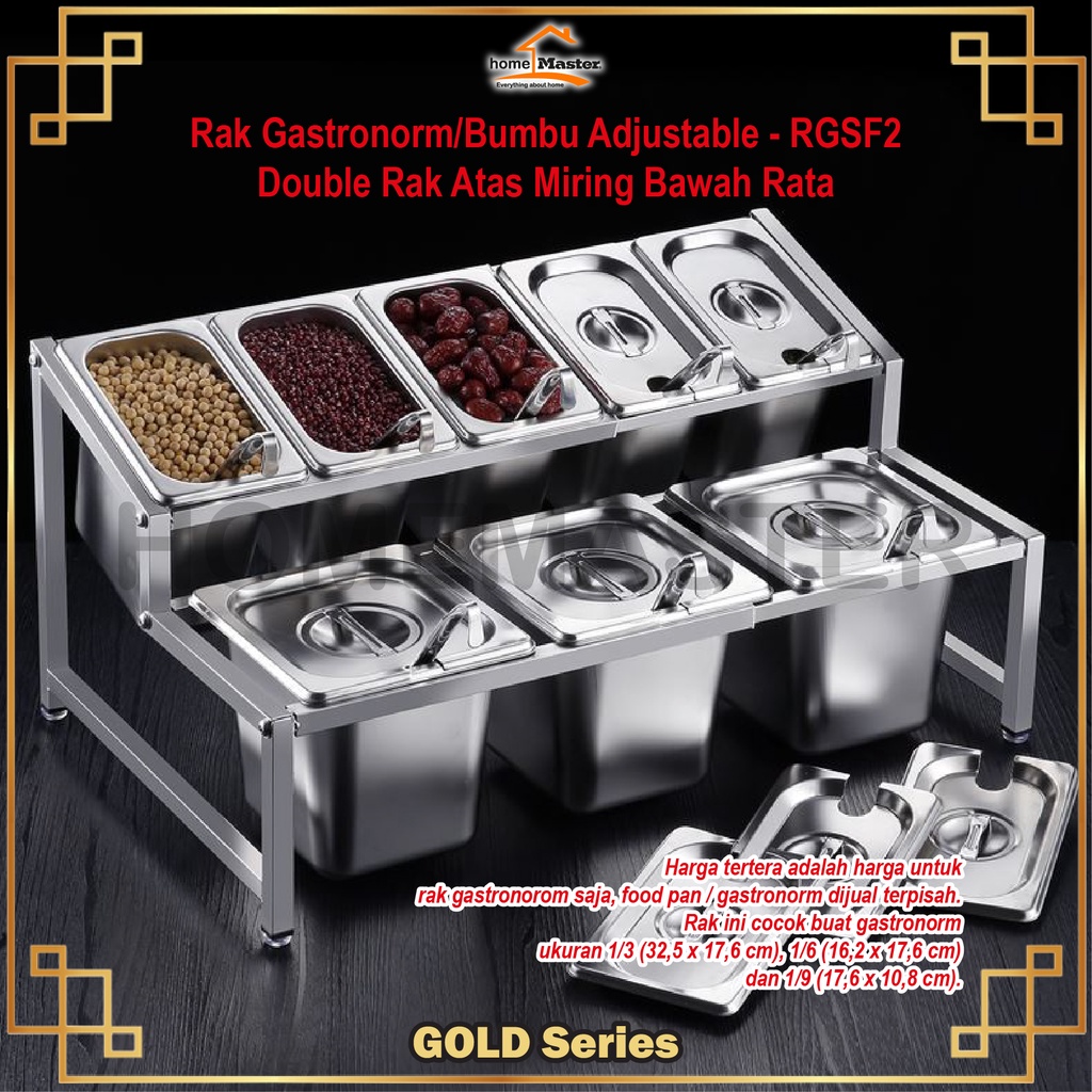 Jual HomeMaster Rak/Rack Gastronorm/Food Pan Bumbu/Saos/Saus/Condiment ...