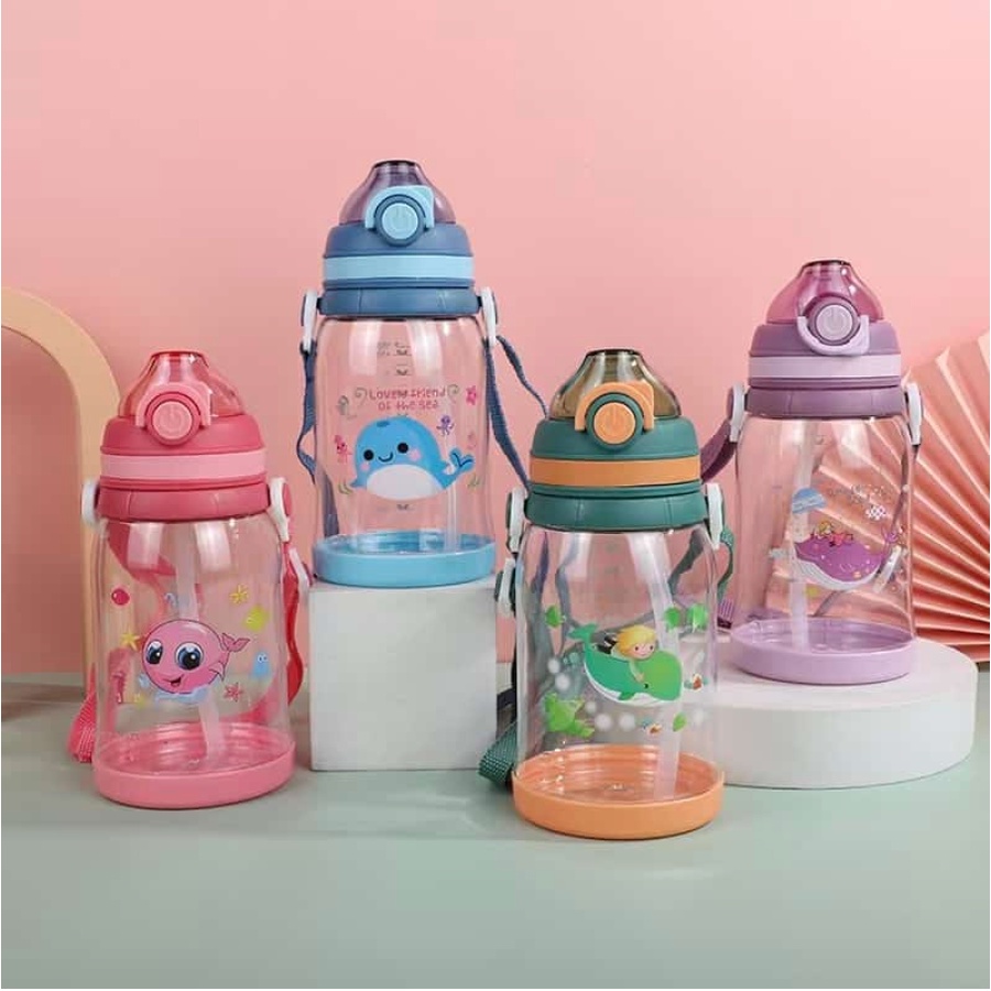 Jual BOTOL MINUM ANAK LUCU IMUT KARAKTER BINATANG LAUT SLY 2667 UKURAN ...