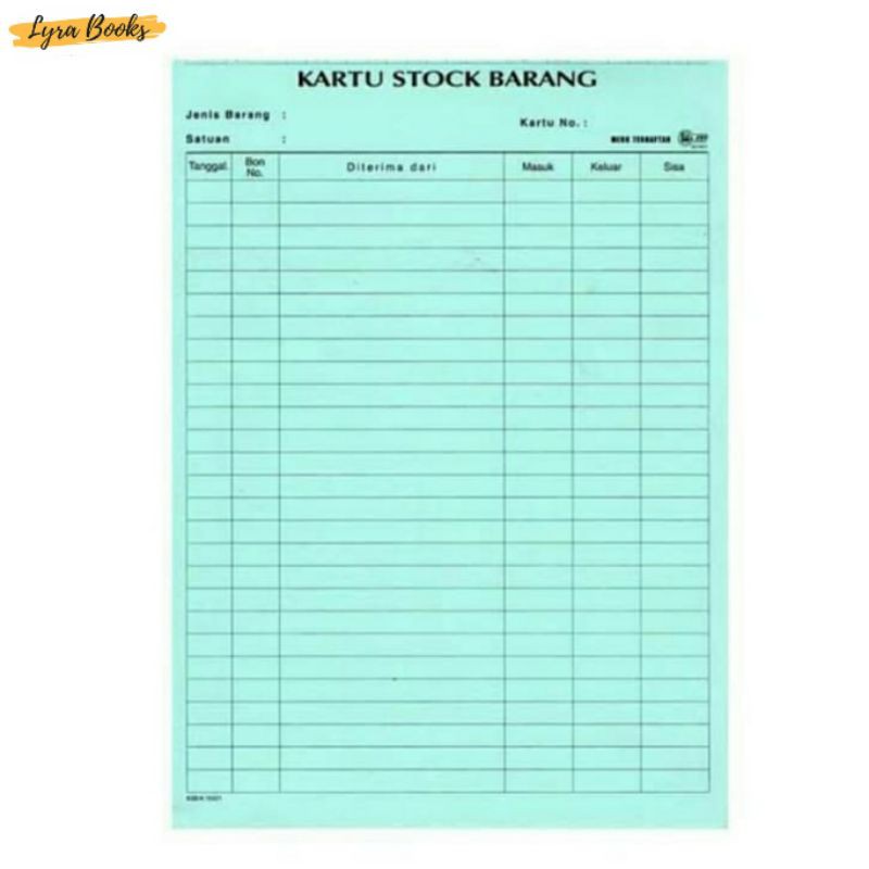 Jual Kartu Stock Barang Stok Opname Isi 100 Lbr Shopee Indonesia 8254