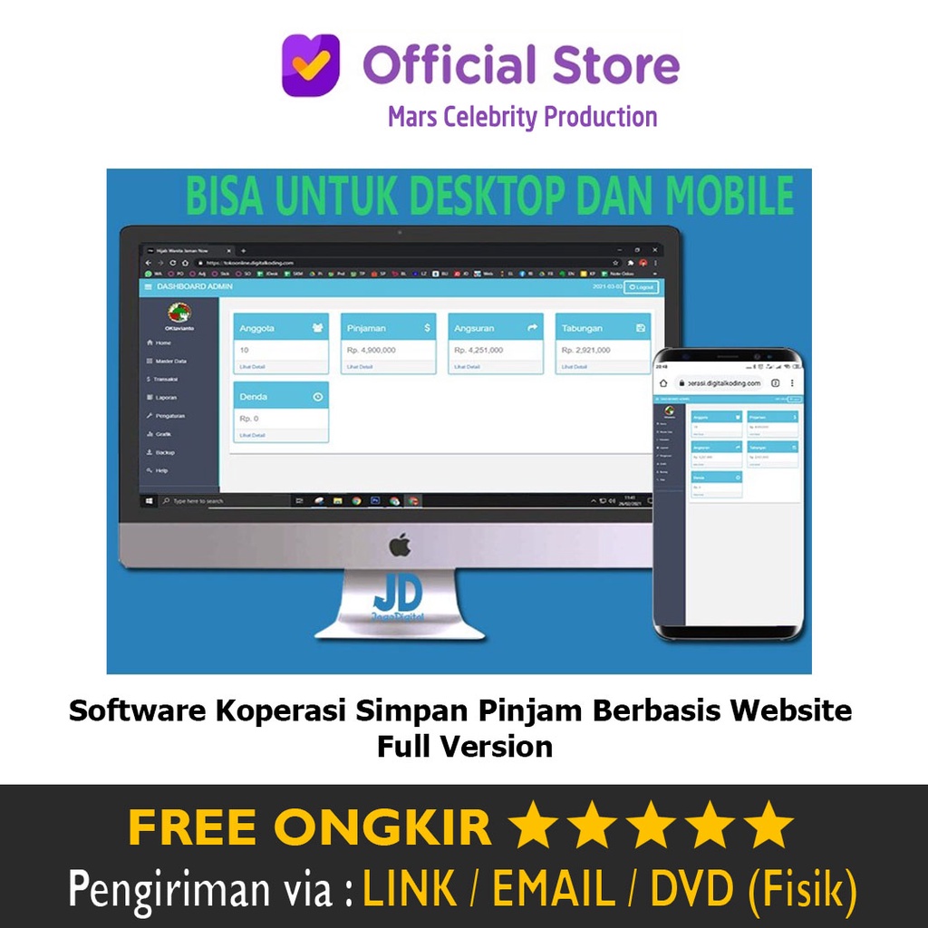 Jual Program Koperasi Simpan Pinjam Berbasis Website Web Full Version Shopee Indonesia 3486