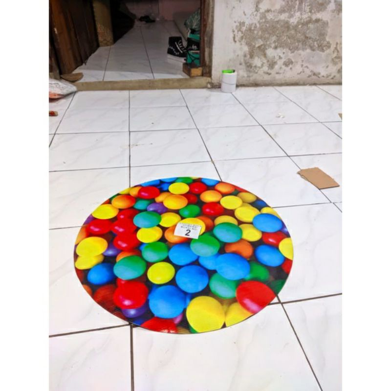 Jual Karpet dasar sangkar burung murai 3D motif bola karpet murai No.2 ...