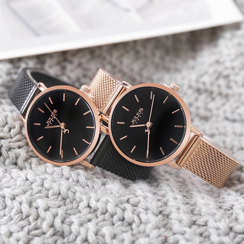 Jual Jam Tangan Julius Wanita Original JA-1164 Korea Rantai Bulat ...