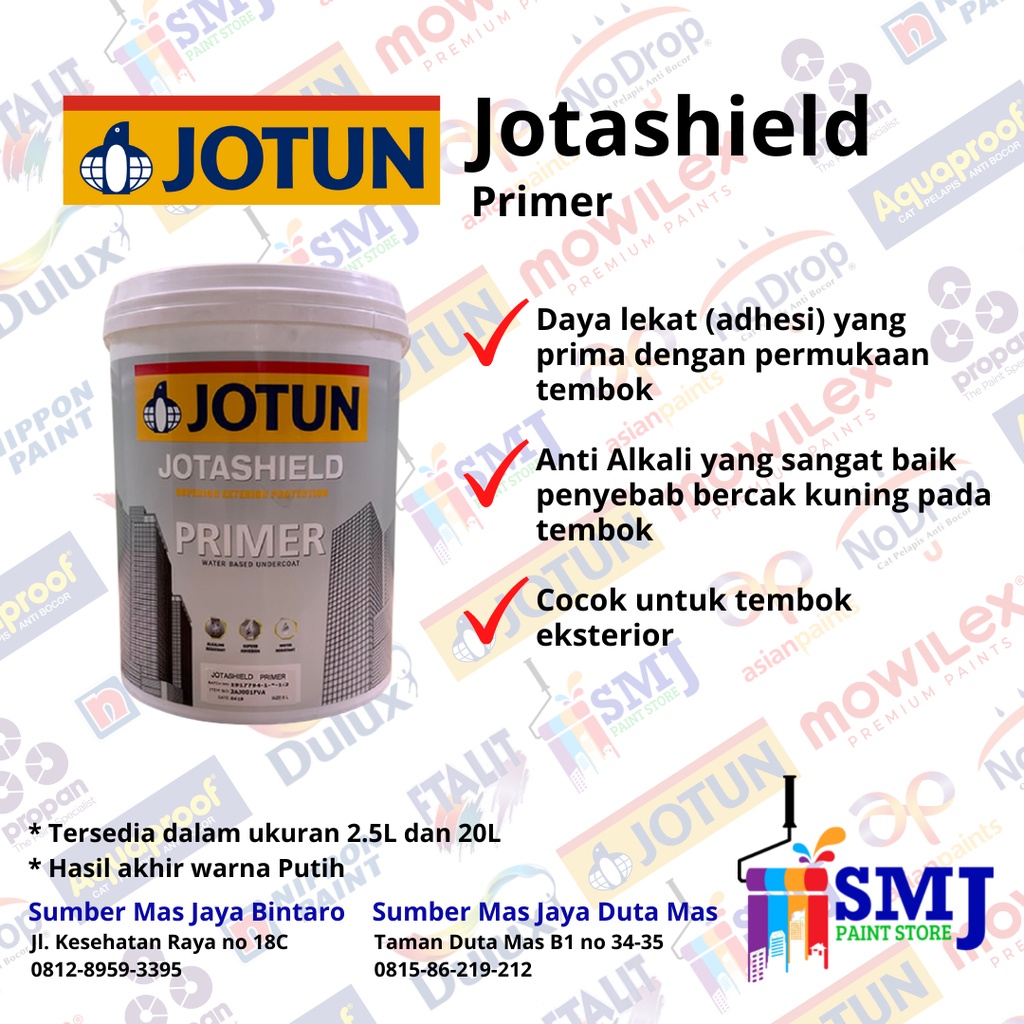 Jual JOTUN JOTASHIELD PRIMER SEALER KEMASAN 2,5 LITER ( CAT DASAR EXTERIOR ) Shopee Indonesia