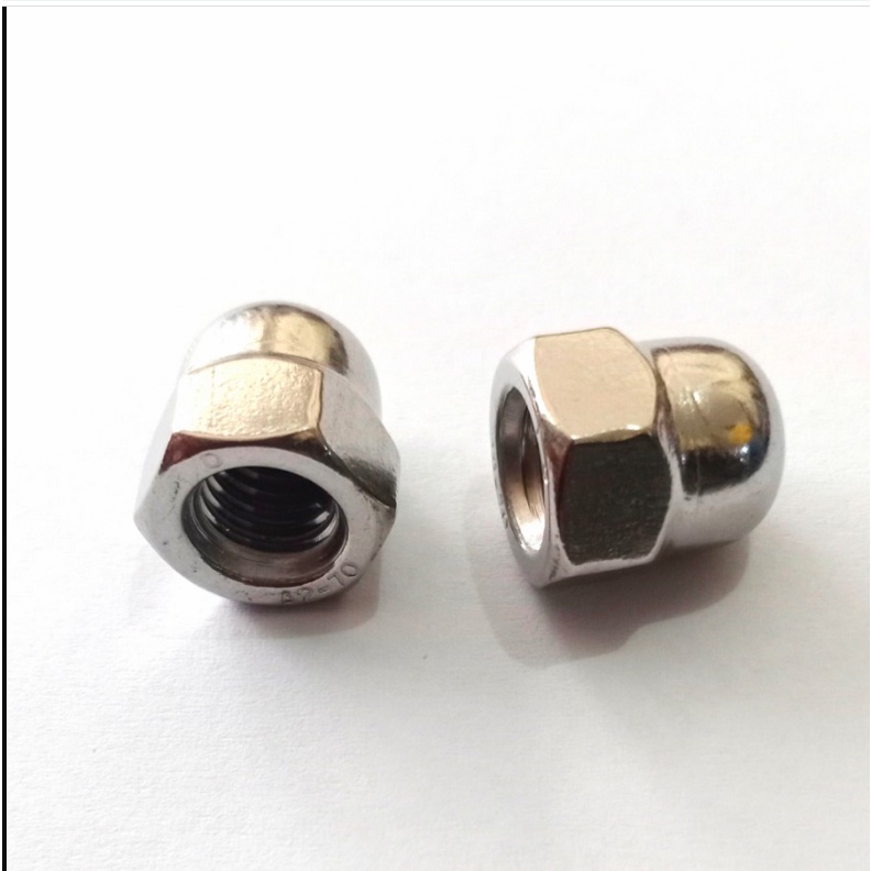 3/8-16 Acorn Cap Nuts, 25pcs - 304 Stainless Steel Hardware Nuts, Acorn Hex Cap Dome Head Nuts (Silver - View #2