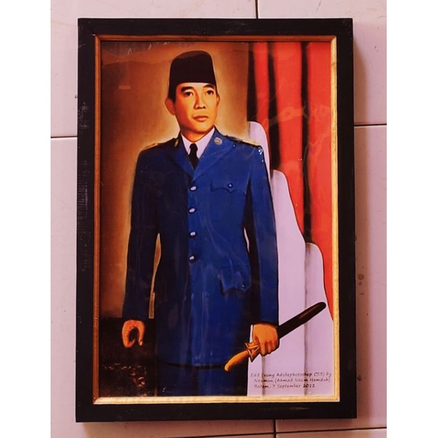 Jual Hiasan Dinding Poster Irsoekarno Plus Bingkai Ukuran 53x35 Shopee Indonesia 5557