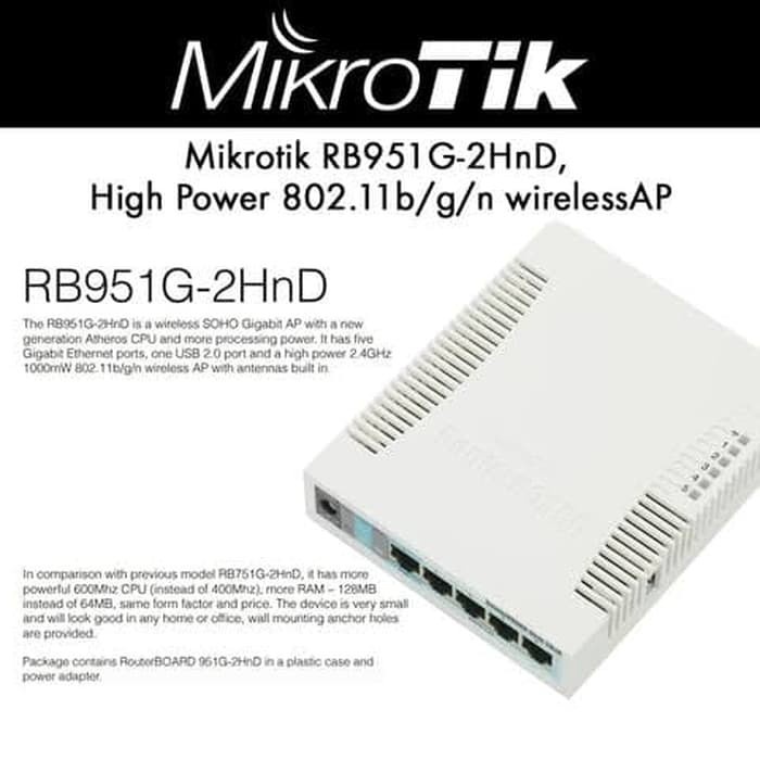 Jual Mikrotik Routerboard RB951G-2HND | Router GARANSI RESMI | Shopee ...