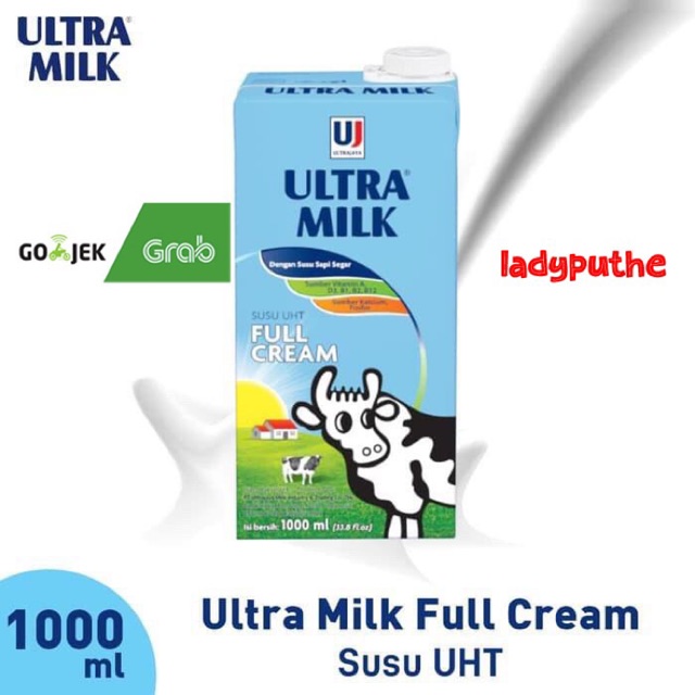 Jual Susu ultra rasa full cream/ ultra milk full cream 1000 ml 1 PCS ...