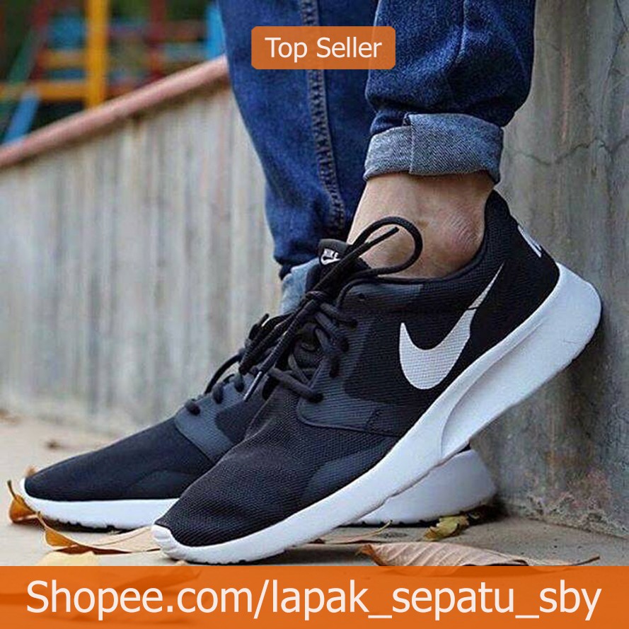 nike kaishi run black white