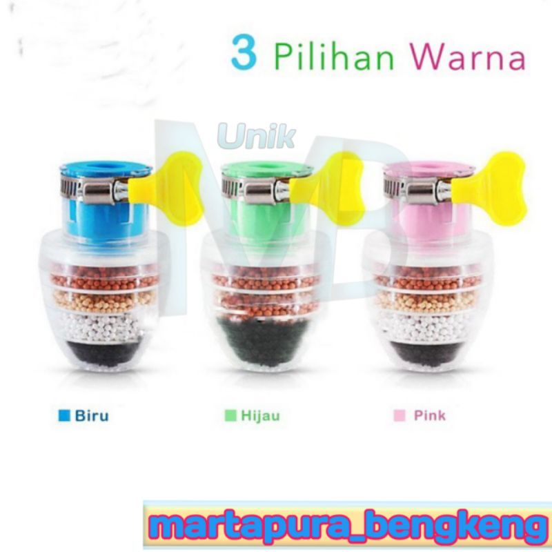 Jual Sambungan keran + klip + filter batu / Shower keran 4 lapis filter ...