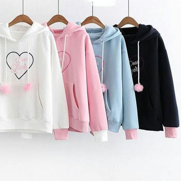 Sweater hoodie shop wanita shopee