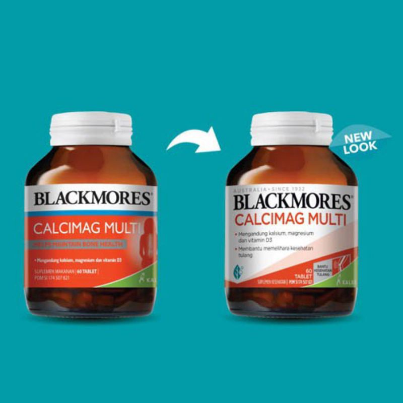 Jual Blackmores Calcimag Multi Isi 60 Tablet/Kalsium/Magnesium/Vitamin ...
