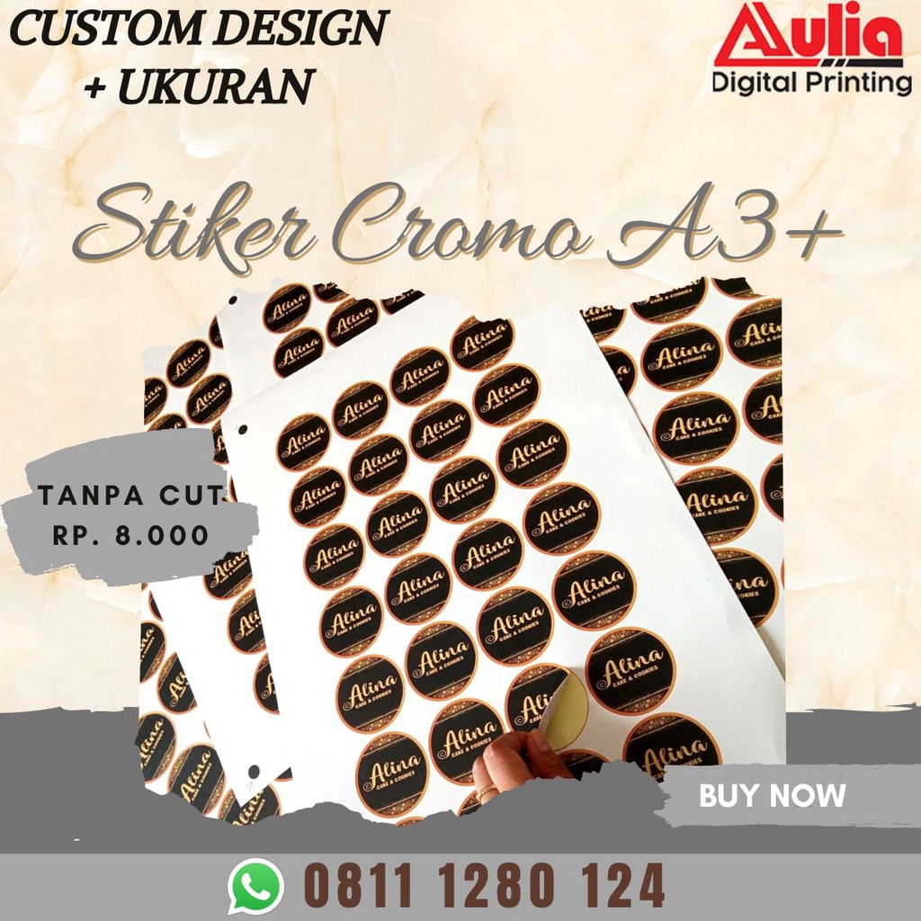 Jual Stiker Cromo Cutting Custom Sticker A3 Lembaran Shopee