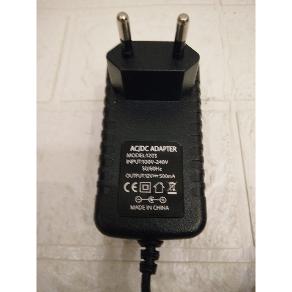 Jual AC/DC Adaptor 12V 500mA MODEL 1205 | Shopee Indonesia