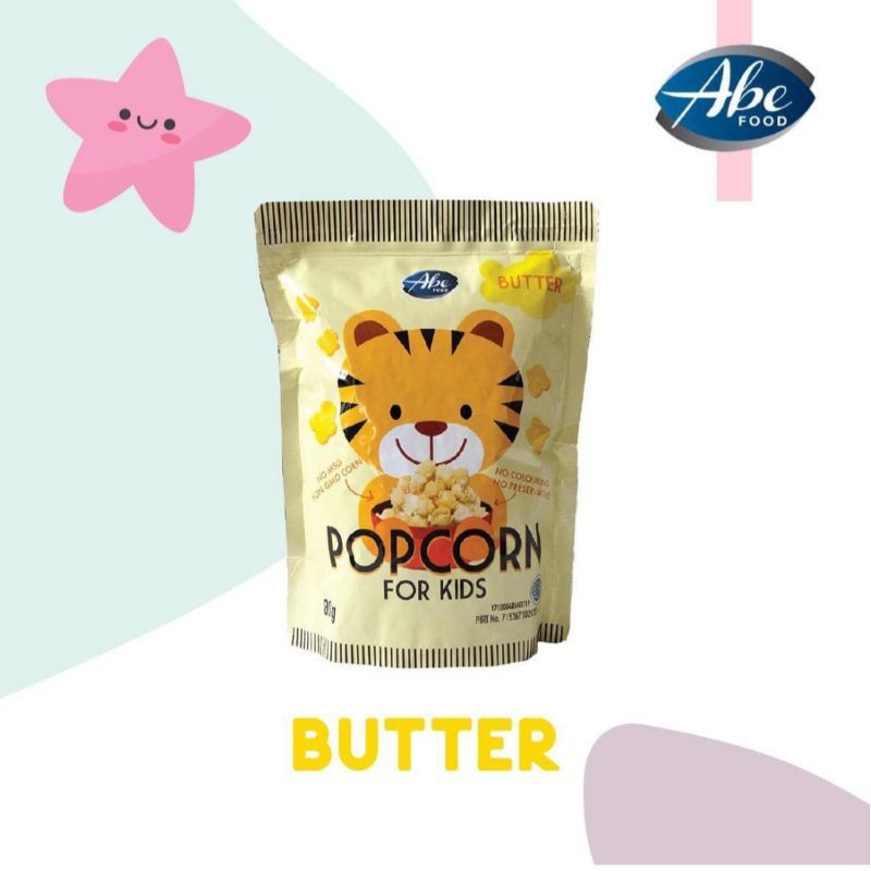 Jual popcorn for kids rasa butter abe food 80gr | Shopee Indonesia