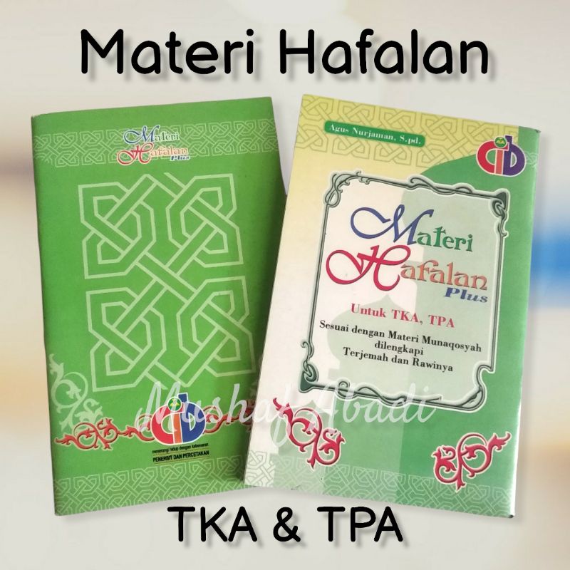 Jual Materi Hafalan Plus Untuk Tka Tpa Shopee Indonesia 1811