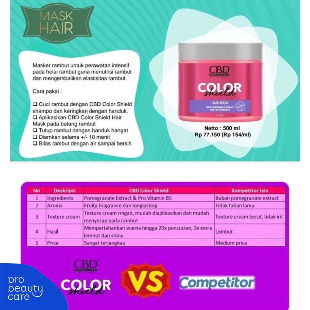 Jual CBD Professional - Color Shield Hair Mask (250ml / 500ml) | Shopee ...