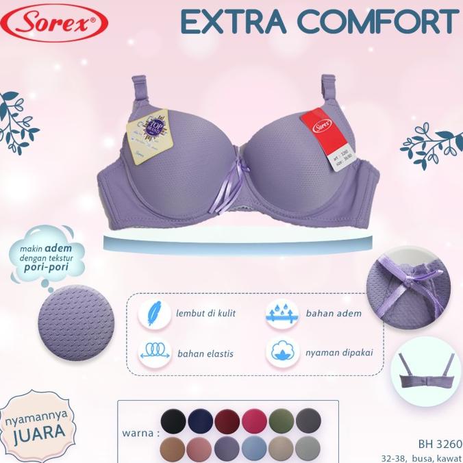 Jual Sorex Bra Extra Comfort Busa Kawat Kait 2 Setara Cup B BH 3260
