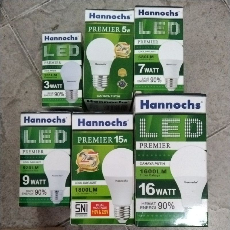 Jual Lampu Led Hannochs Premier sangat terang 3w,5w,7w,9w,12w,16w