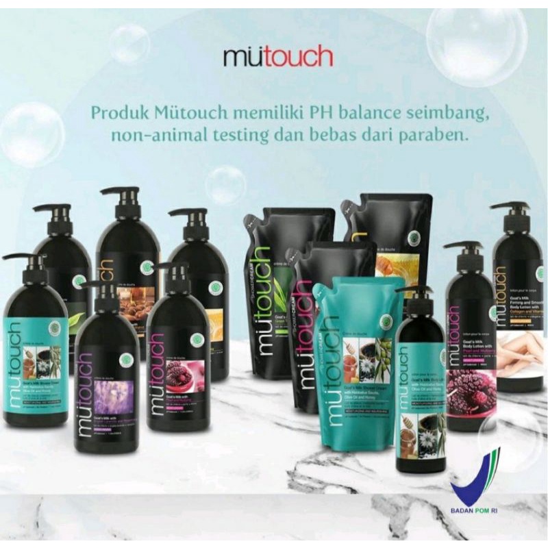 Jual MUTOUCH Goat's Milk Shower Cream Botol 1 liter - Refill 800ml ...