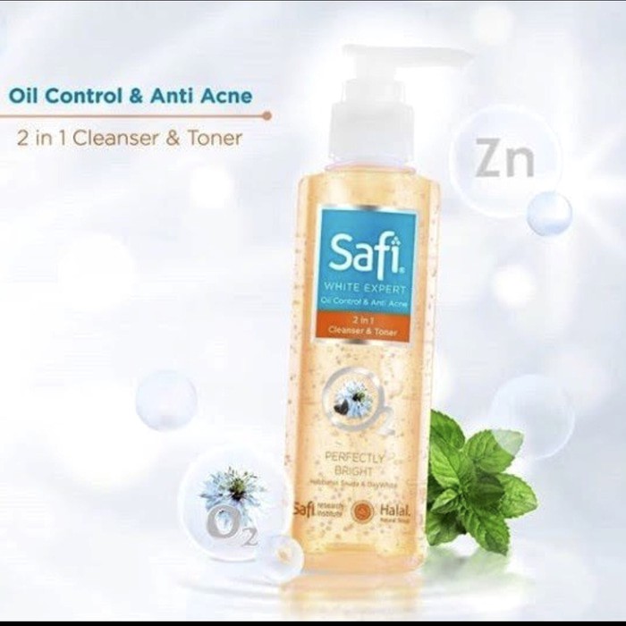 Jual Safi White Expert Oil Control Anti Acne 2 in 1 Cleanser Toner 150 mL Shopee Indonesia
