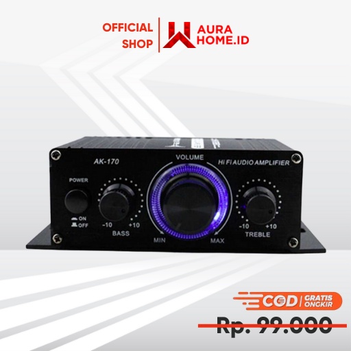 Jual HiFi Mini Stereo Car Amplifier Treble Bass Booster / Amplifier ...