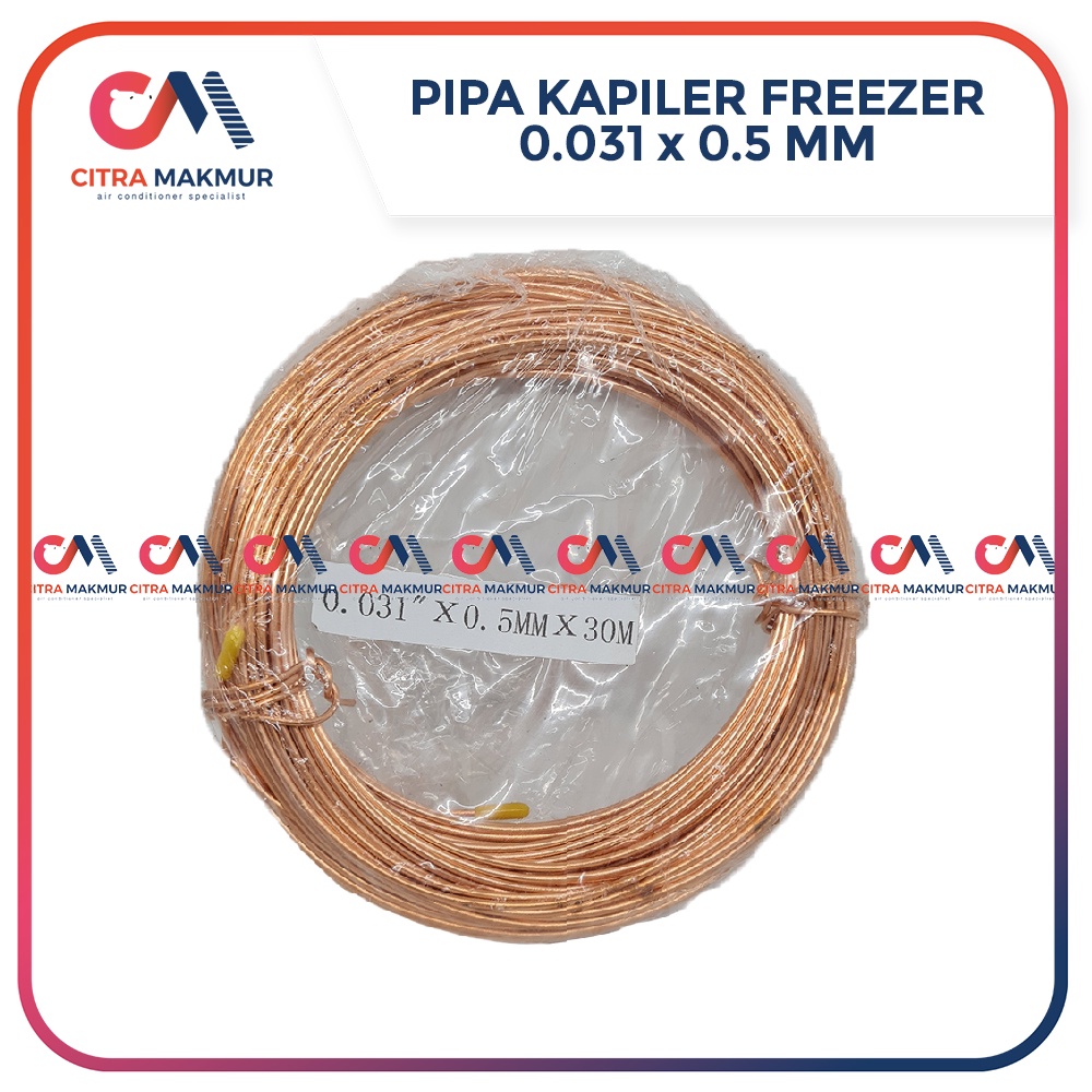 Jual Pipa Kapiler Freezer 031 meteran capillary tube capiller tembaga 0