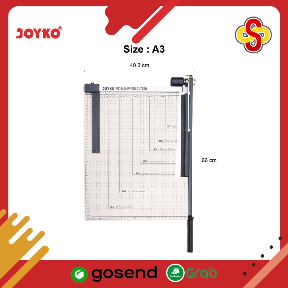 Jual Pemotong Kertas Paper Cutter Joyko A3 Pc 3846 Shopee Indonesia 5642