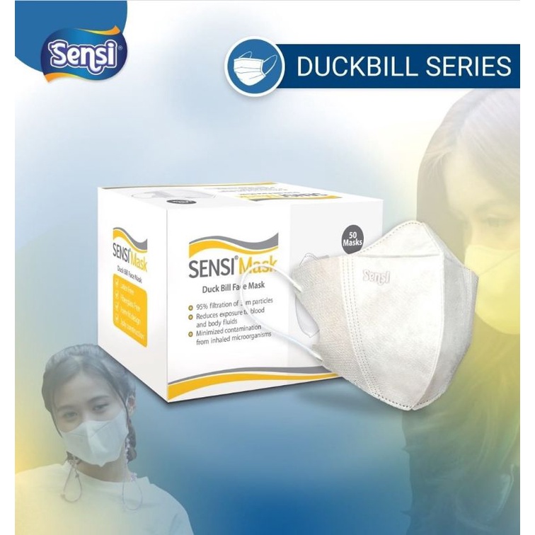 Jual Masker Sensi duckbill isi 50 pcs/box 4 ply | Shopee Indonesia