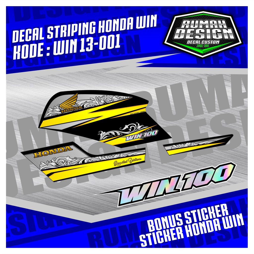 Jual DECAL STICKER STRIPING HONDA WIN 13 | Shopee Indonesia