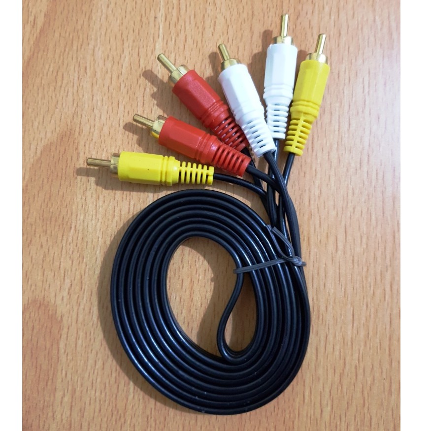 Jual KABEL RCA 3 TO RCA 3 Panjang 1,5 Meter / KABEL VIDEO AV / KABEL ...