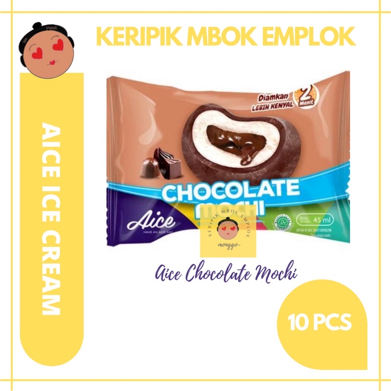 Jual Aice Ice Cream Es Krim Mochi Cokelat Chocolate Gr Pcs Shopee Indonesia