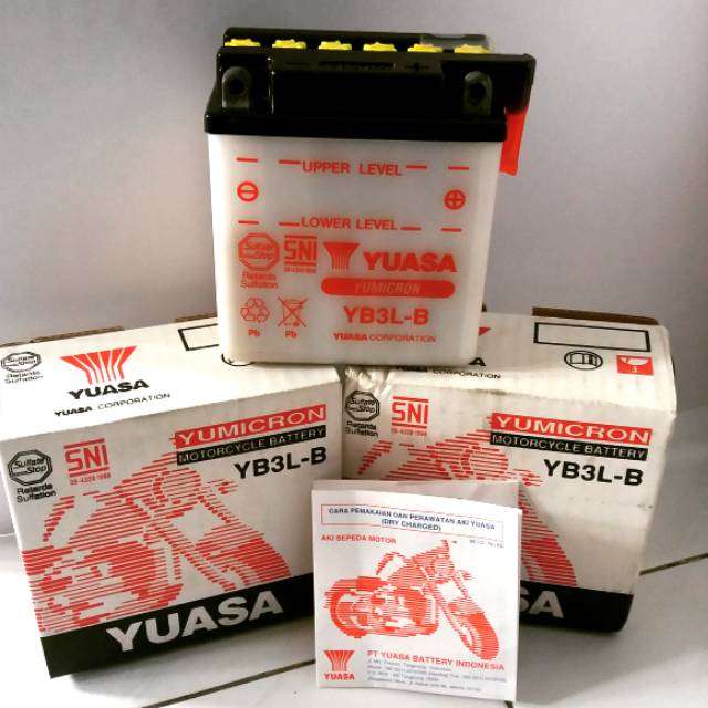 Jual AKI YUASA YB3L B MOTOR YAMAHA RX-KING | Shopee Indonesia