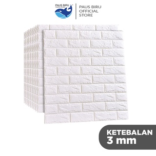 Paus Biru - Wallpaper Dinding FOAM Timbul 3D Bata CLASSIC BRICK 70 x 77 cm / Wallpaper Bata 3D