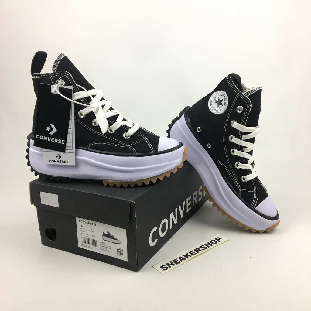 Politiek massa Slordig Jual Sepatu Converse Run Star Hike High Hitam Putih - Sneakers Wanita hak  Tinggi Terbaru Premium | Shopee Indonesia