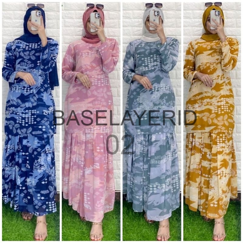 Jual Baju Kurung Gamis Malaysia Melayu Setelan Stelan Rok Wanita ...