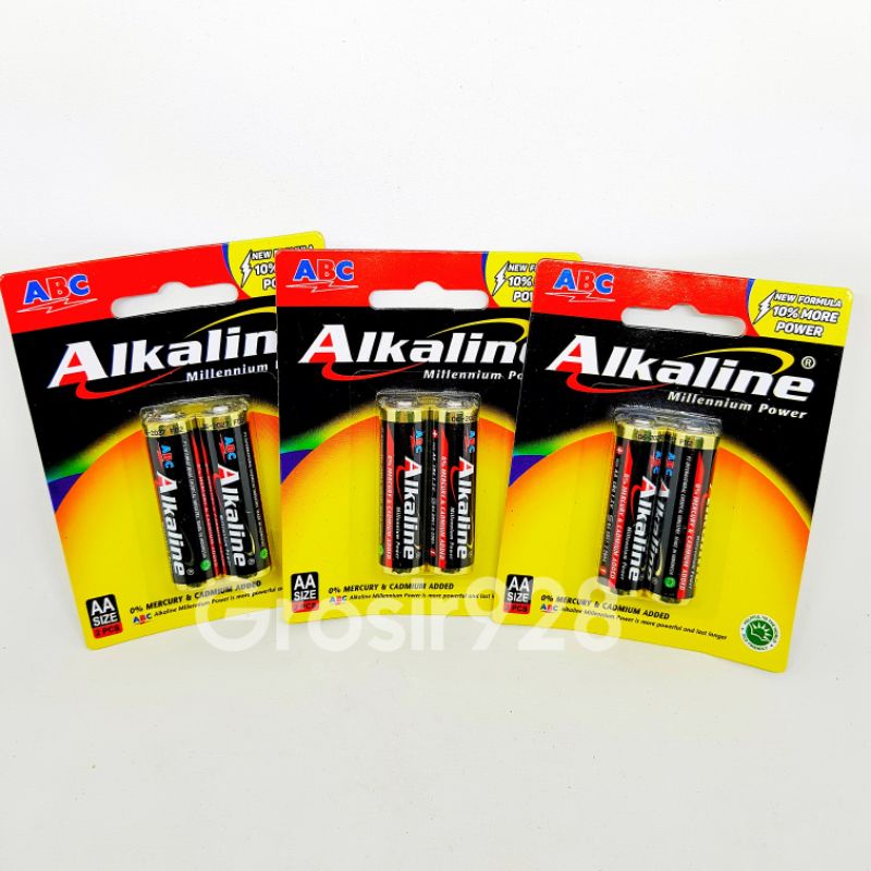 Jual Batu Baterai / Battery ABC Alkaline AA (per lembar isi 2) | Shopee ...