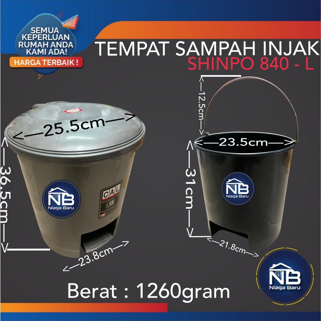 Jual Tempat Sampah Injak Bulat Shinpo 840 L 12 L Shopee Indonesia 1357