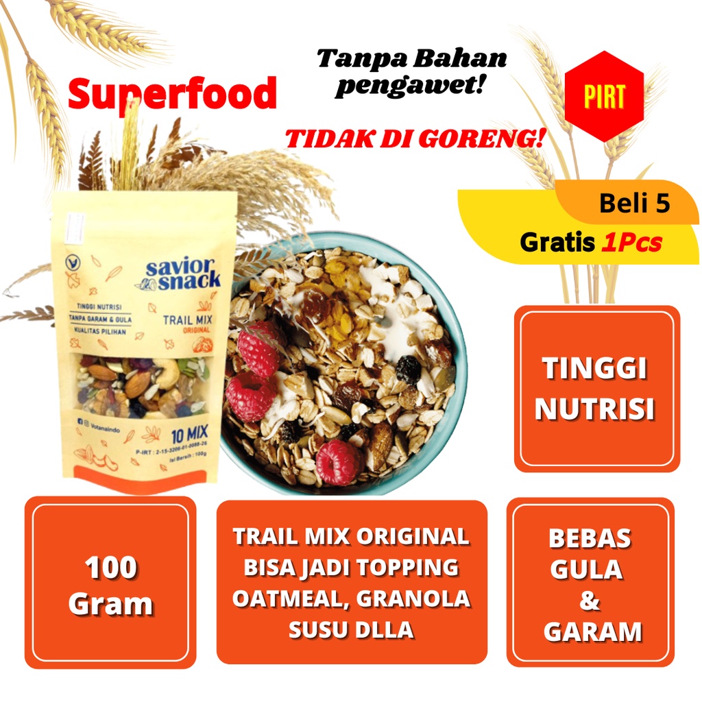 Jual TOPPING Sehat Untuk Oat Meal, Granola, Muesli & Taburan Salad, Kue