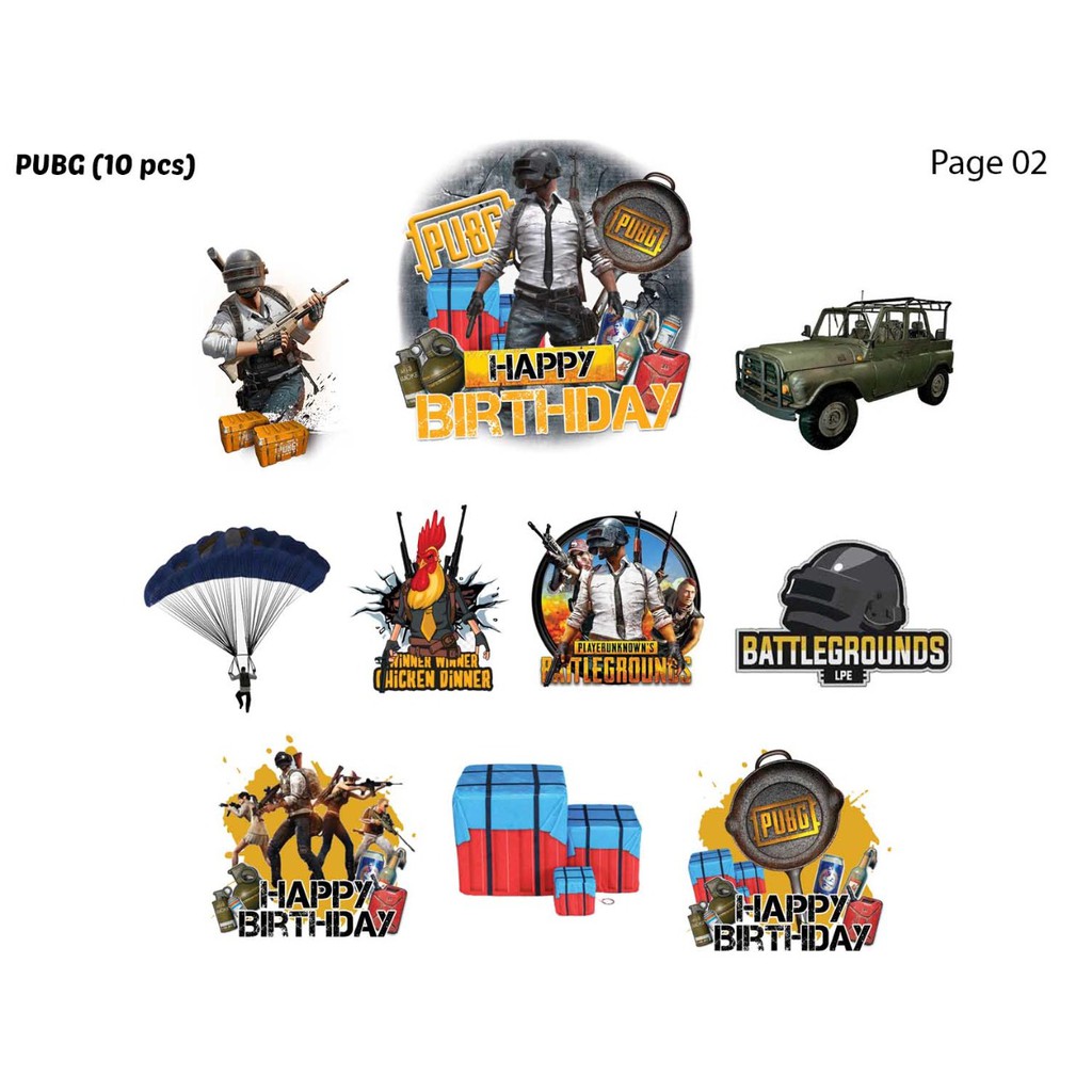 Jual Topper Kue PUBG (10pcs) | Shopee Indonesia