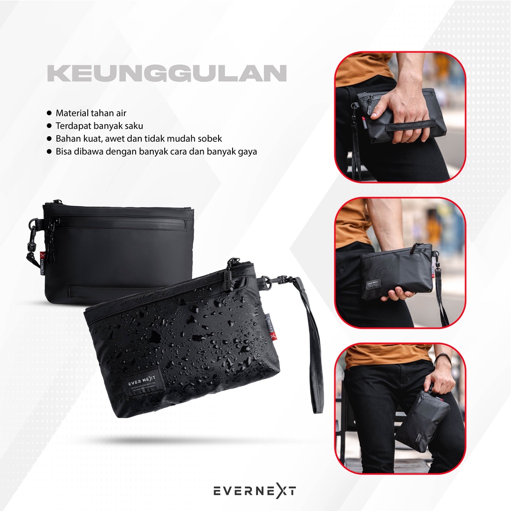 handbag pria LV 20989(H9E2) Kulit Korea Slingbag Kanvas Sintetis Pouch K7V5  Premium Anti Air Tas