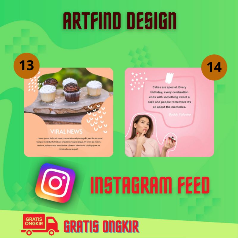 Jasa desain Post Konten Feed IG Instagram Satuan Murah Kekinian Part 4
