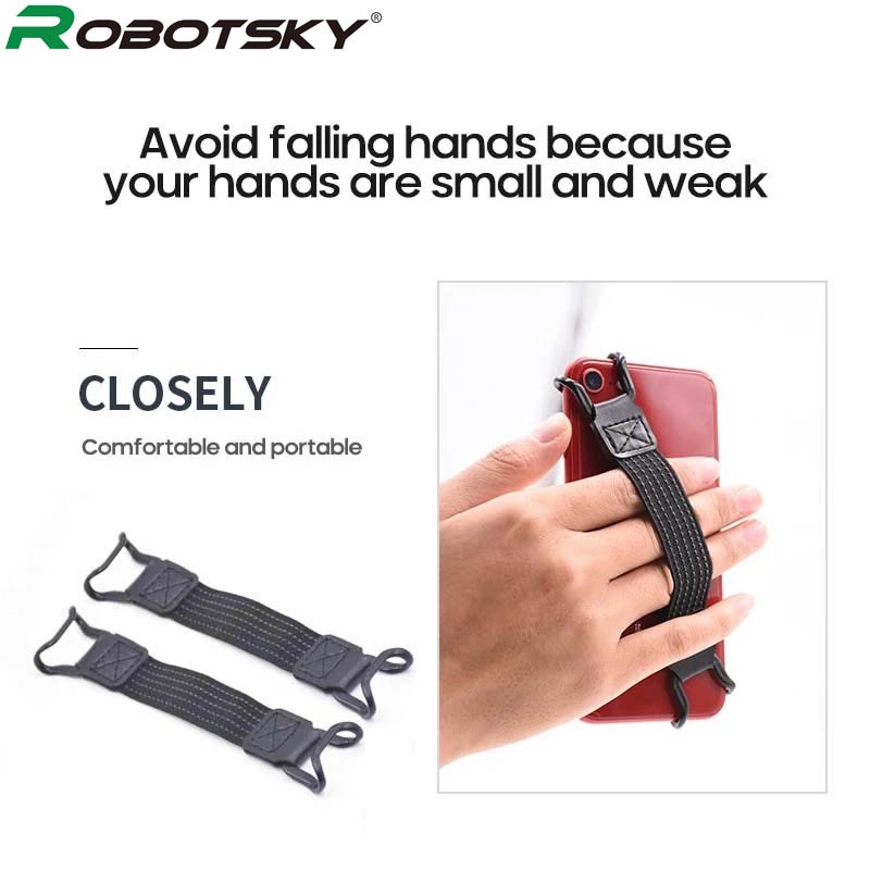 Jual Robotsky Finger Metal Grip Phone Holder - Stretch Hand Strap ...